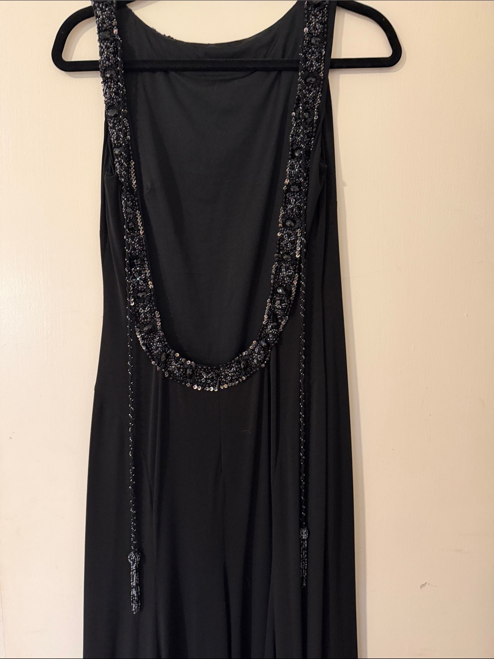 Alberto Makali Black Beaded Neckline Maxi Dress - Picture 3 of 5